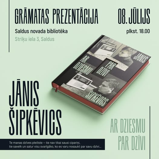 Jānis Šipkēvics, grāmatas "Ar dziesmu pa dzīvi" prezentācija